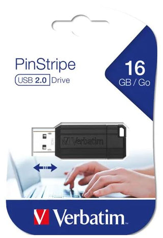 USB Verbatim 2.0 16GB Pinstripe Black
