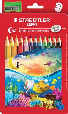 Coloured Pencils Staedtler Luna Jumbo 12 Pack