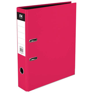 Lever Arch File FM Vivid Foolscap Shocking Pink