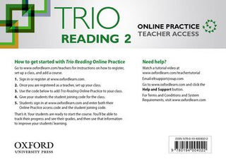 Trio Reading 2 : Online Practice Teacher-s Access Card