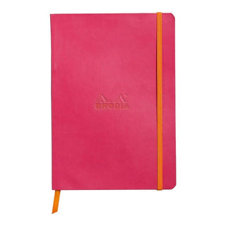 Notebook Rhodiarama Softcover A5 Lined Raspberry