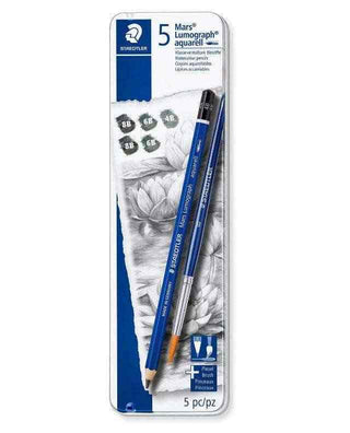 PENCIL STAEDTLER MARS LUMOGRAPH AQUARELL TIN OF 5