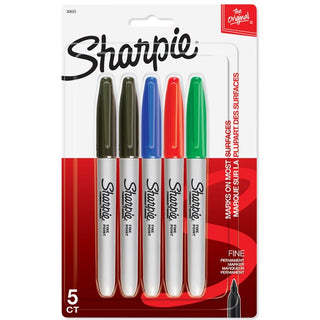 Marker Sharpie Fine 5 Pack Assorted