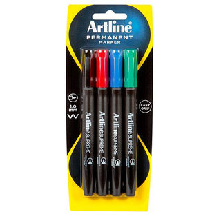 Marker Artline Permanent Bullet Assorted 4 Pack