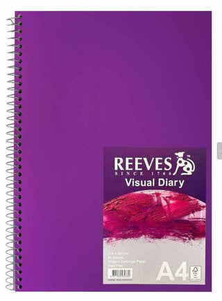 Visual Diary Reeves A4 Purple Cover