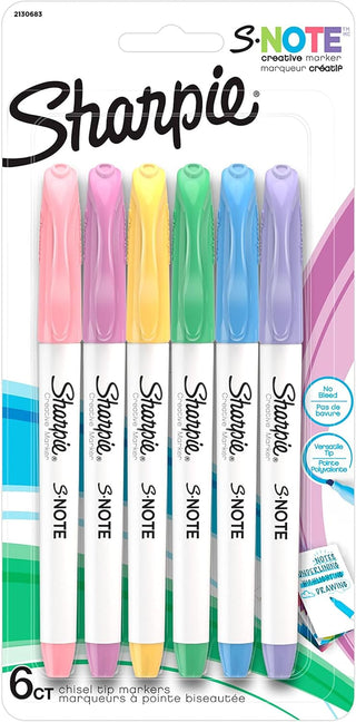 Marker Sharpie S-Note Assorted 6 Pack