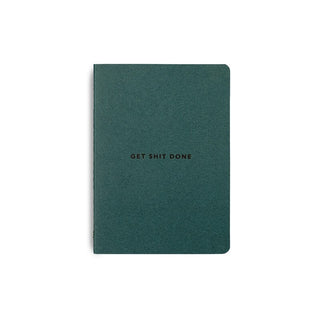 Notebook Get Shit Done Minimal A5 Teal Green