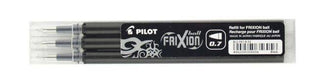 Pen Refill Pilot Frixion 0.7mm 3 Pack Black