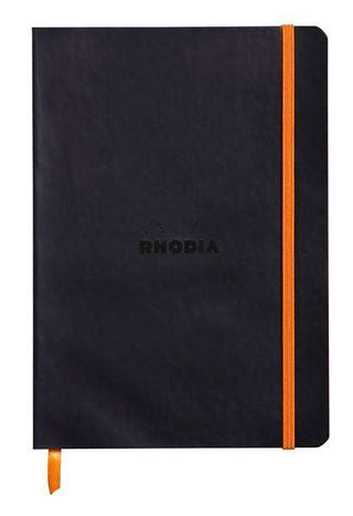 NOTEBOOK RHODIARAMA SOFTCOVER A5 DOT BLACK