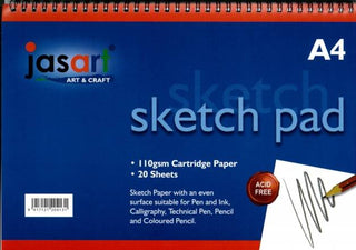 Sketch Pad Jasart A4 Spiral 20 Sheets