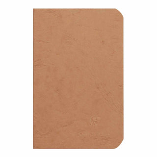 NOTEBOOK CLAIREFONTAINE STAPLED POCKET BLANK TOBACCO