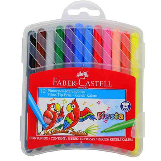 PEN FABER CASTELL FIESTA FIBRE TIP 12 PACK