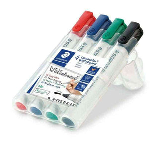 WHITEBOARD MARKER STAEDTLER LUMOCOLOR BULLET 4 PACK