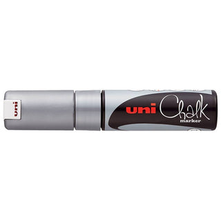 Chalk Marker Uni 8.0mm Chisel Tip Silver