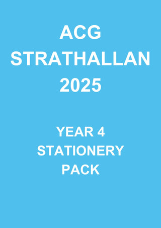 2025 ACG Strathallan Year 4 Stationery Pack