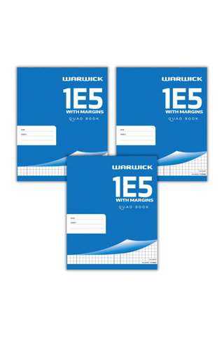 3 x 1E5 Exercise Books with Margins