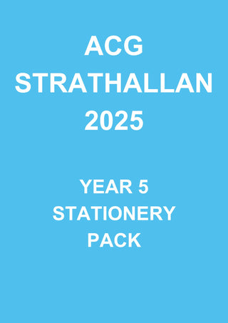 2025 ACG Strathallan Year 5 Stationery Pack