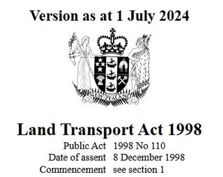 Land Transport Act 1998 : Version as at 1 July 2024