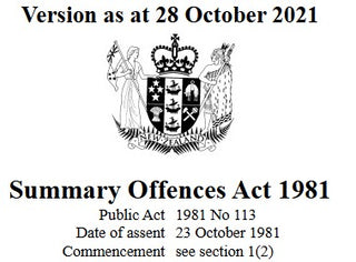 Summary Offences Act 1981 : Version as at 28 October 2021