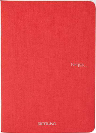 NOTEBOOK FABRIANO ECOQUA STAPLED A5 LINED RASPBERRY