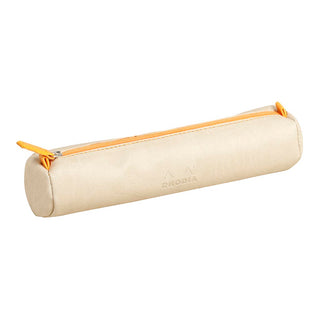 Pencil Case Rhodiarama Round Beige