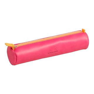 Pencil Case Rhodiarama Round Raspberry