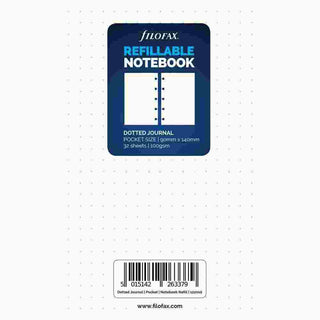 NOTEBOOK REFILL FILOFAX REFILLABLE POCKET DOTTED