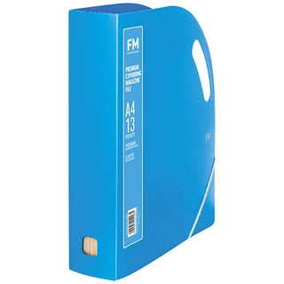 MAGAZINE FILE FM PREMIUM EXPANDING 13 POCKET ICE BLUE