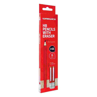 Pencils Warwick HB with Eraser 6 Pack