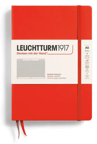 JOURNAL LEUCHTTURM 1917 MEDIUM SQUARED LOBSTER