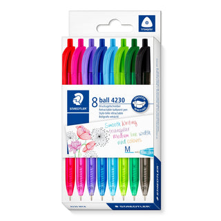 PEN STAEDTLER 4230 BALL ASSORTED 8 PACK