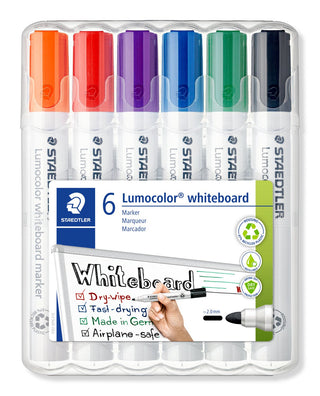 WHITEBOARD MARKER STAEDTLER LUMOCOLOR BULLET 6 PACK