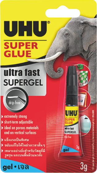 Glue Uhu Super Ultra Fast Supergel 3g