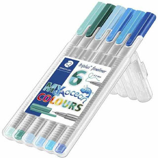 Pen Staedtler Triplus Fineliner Ocean 6 Pack