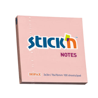 Stickn Notes 76 x 76mm 100 Sheets Pink