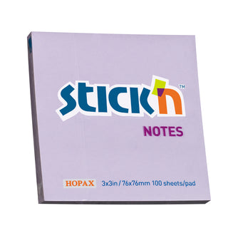 Stickn Notes 76 x 76mm 100 Sheets Pastel Purple