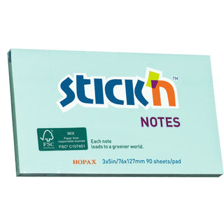 Stickn Notes FSC 76 x 127mm 90 Sheets Blue