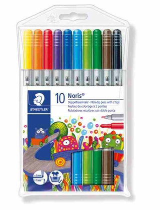 Felt Tip Pens Staedtler Noris Club Double Ended Fibre Tip 10 Pack