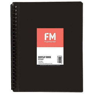 Display Book FM A4 Refillable 20p Insert Cover Black