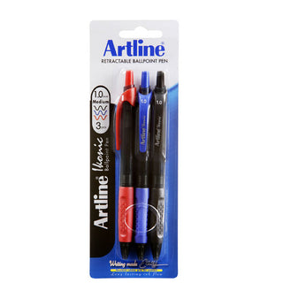 Pen Artline Ikonic 8410 1.0mm Assorted 3 Pack