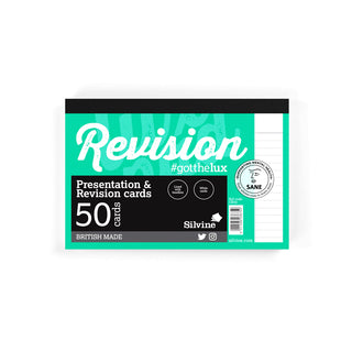 Pad Luxpad Revision Cards 6 x 4 Ruled White