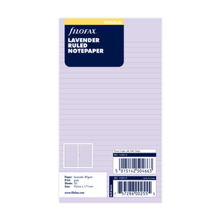 Notebook Refill Filofax Personal Lavender Ruled