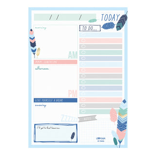 Pad Pukka Carpe Diem Daily Planner Feathers