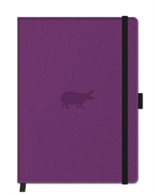 Journal Dingbats Wildlife A5 Plain Purple Hippo