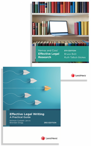 Nemes and Coss- Effective Legal Research 8th Edition + Effective Legal Writing : A Practical Guide 3rd edition