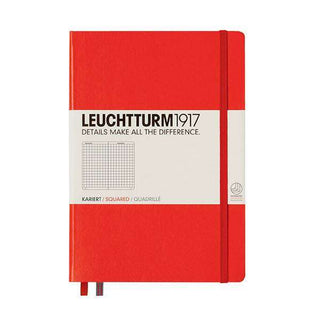 JOURNAL LEUCHTTURM 1917 MEDIUM SQUARED RED