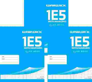 3 x 1E5 Exercise Books with Margins
