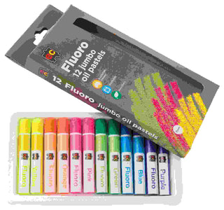 Pastels EC Oil Jumbo Fluoro 12 Pack