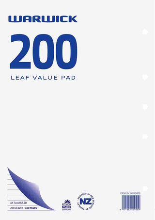 Refill Warwick A4 Value Pad 200 Leaf