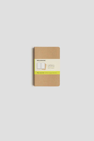 JOURNAL MOLESKINE CAHIERS POCKET PLAIN KRAFT SET OF 3